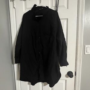 Black button down